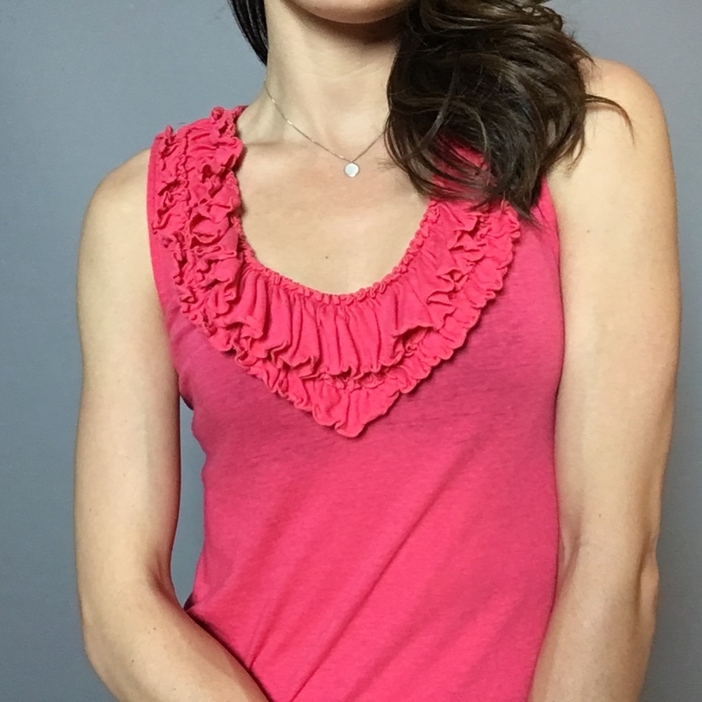 SOLD —- Express Ruffled Neckline Tank - Picture 2 of 4